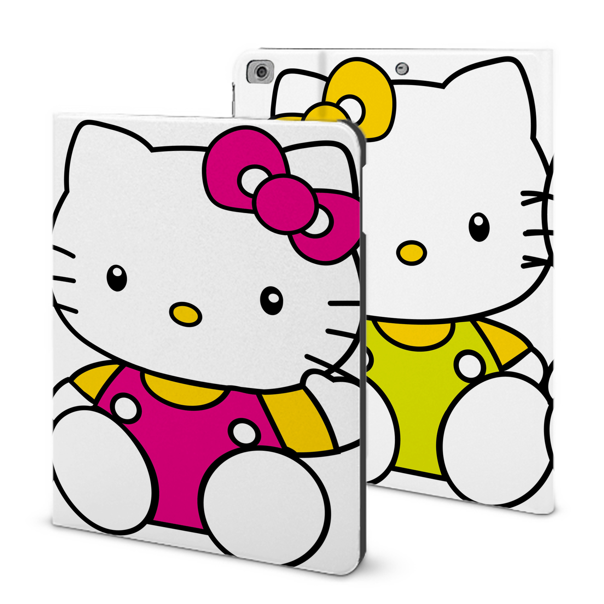 （画像用） Hello Kitty ハローキティ IPad ケース ブック型 PUレザー TPU 耐衝撃 軽量 薄型 ペン収納なし 全面保護 IPad 各モデル対応